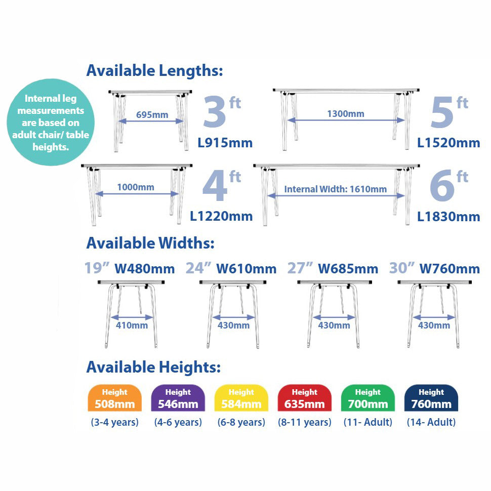 Contour 25 Folding Table W915xD760mm
