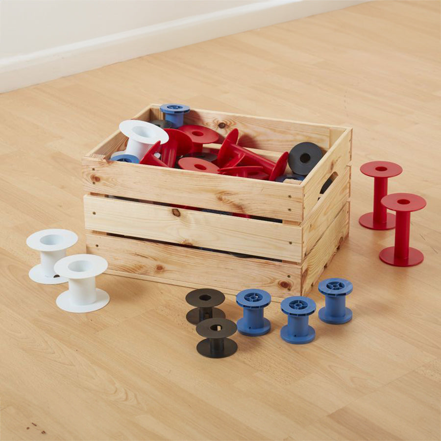 Cosy Crate Of Mini Cable Drums - 60 Piece Set 50349