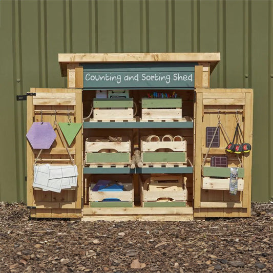 Cosy Curriculum Shed - Compact Maths Sorting Shed 34306-1