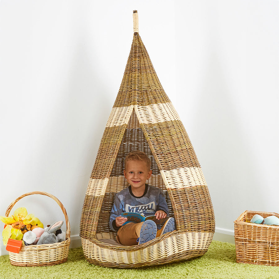 Cosy Stripy Wicker Two Tone Pod 34705-1 1
