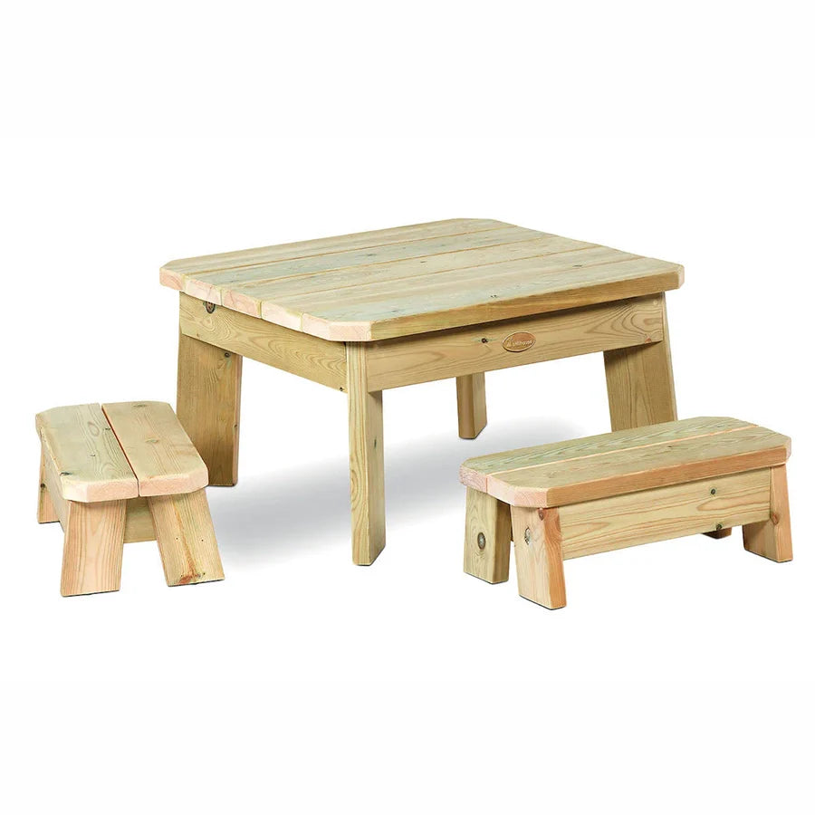 Square Table & Bench Set (2 sizes)
