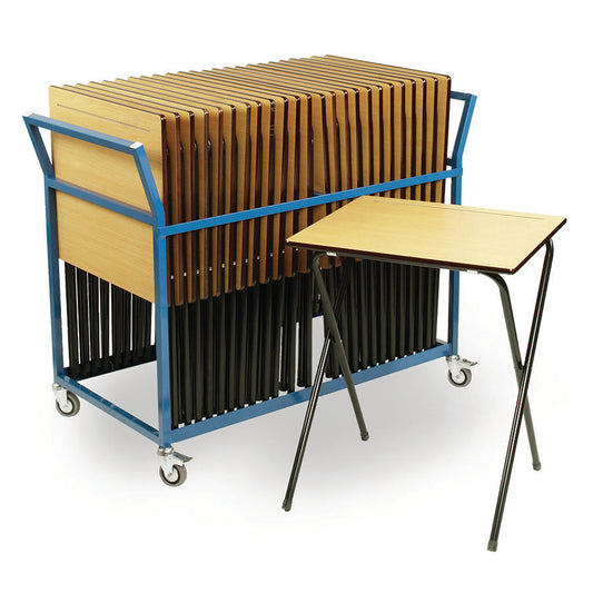 Folding Exam Desk Package - 25x Desks & 1x Exam Trolley