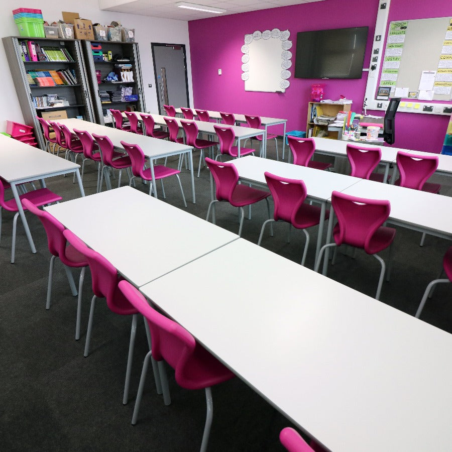 EN Classic 4 Leg Poly Chair Fuchsia CS300001 Lifestyle Image