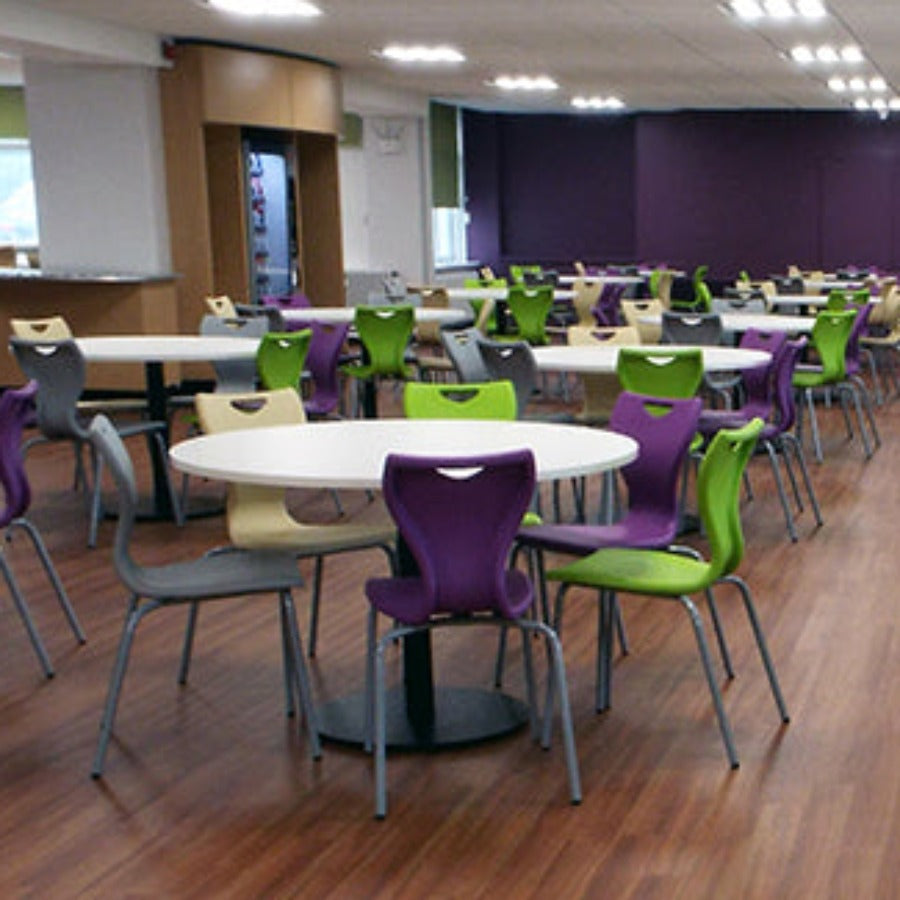 EN Classic 4 Leg Poly Chair Purple and Lime CS300001 Lifestyle Image