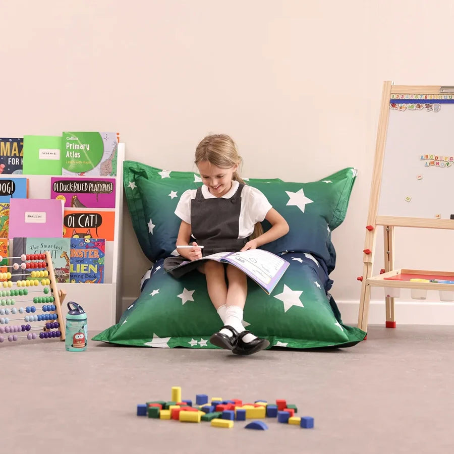Eden Learning Kids Star Print Floor Cushion Bean Bag ED1KBGSTARS MB31552 2