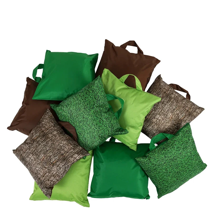 Eden Learning Learn About Nature Nature Print Square Grab & Go Cushions (Pk 10) ED10CUSHMIX-NAT 96123 1