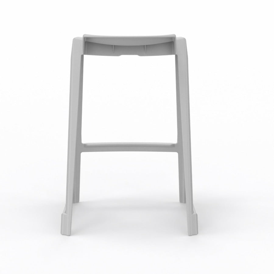 En One Stool Poly Cool Grey Back View