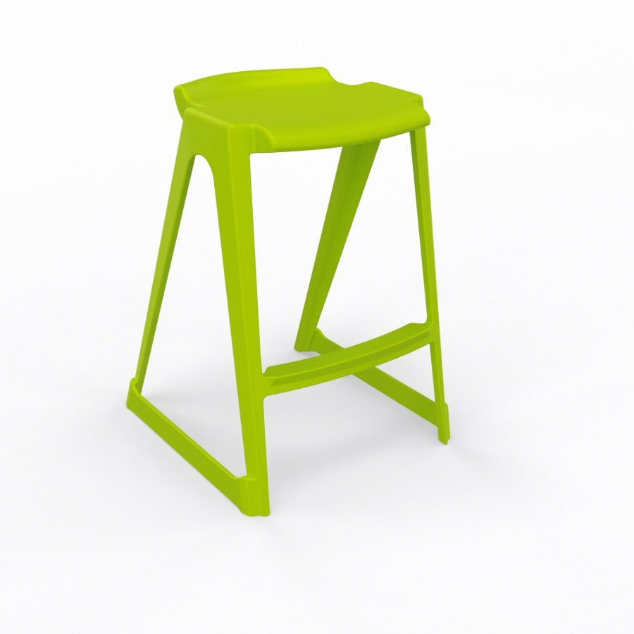 En One Stool Poly Lime Green