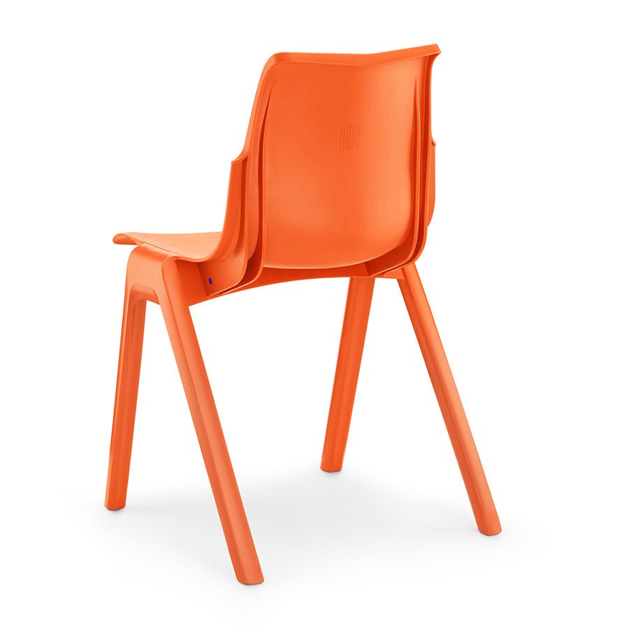 ErgoStak Poly Chair Flame Orange Back View