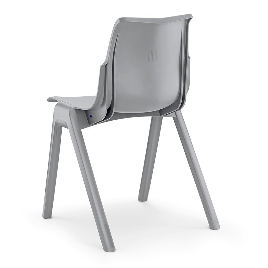 ErgoStak Poly Chair Light Grey Back View