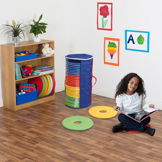 Rainbow Circular Donut Cushions Pack Of 32 (Without Trolley)