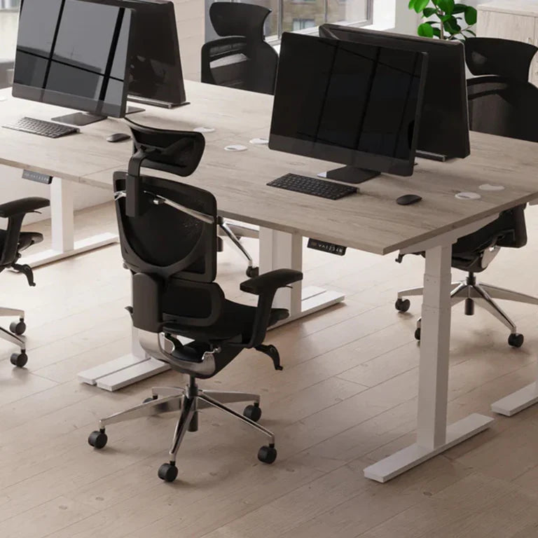 Air Height Adjustable Desk With Cable Ports