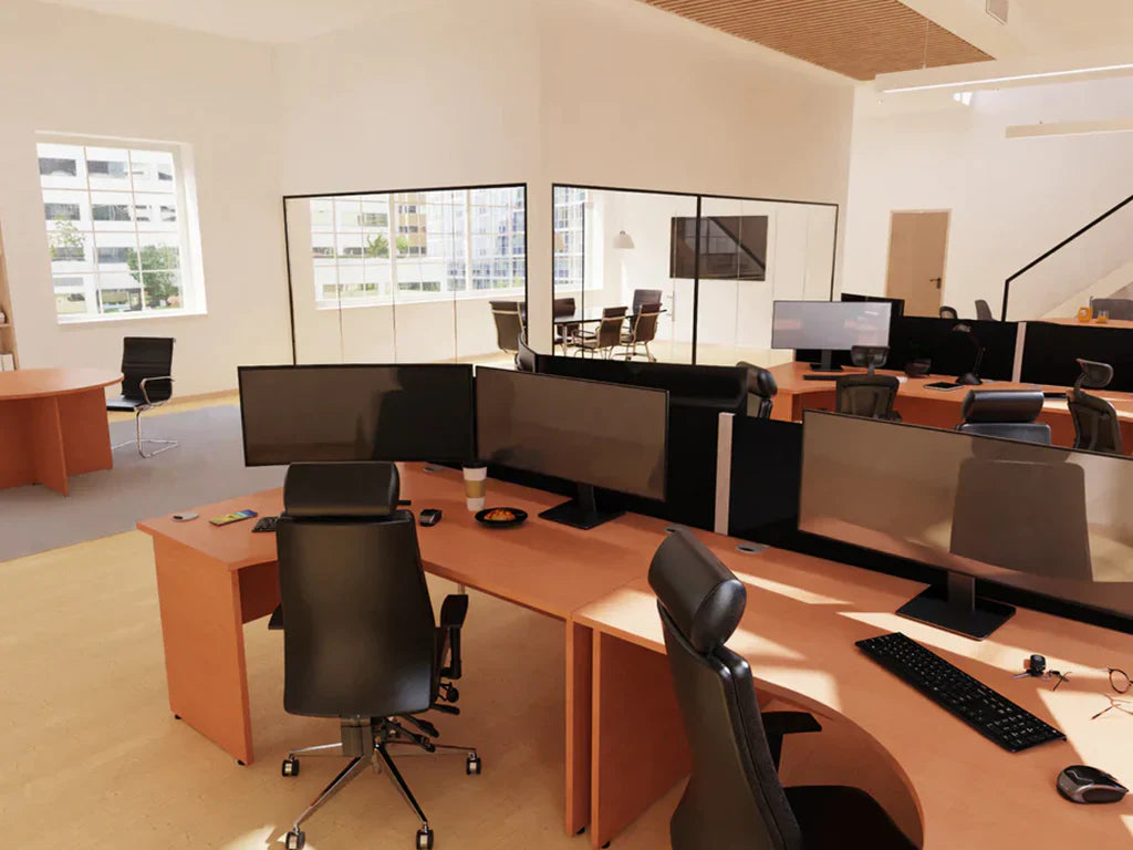 Impulse Panel End Crescent Desk W1800