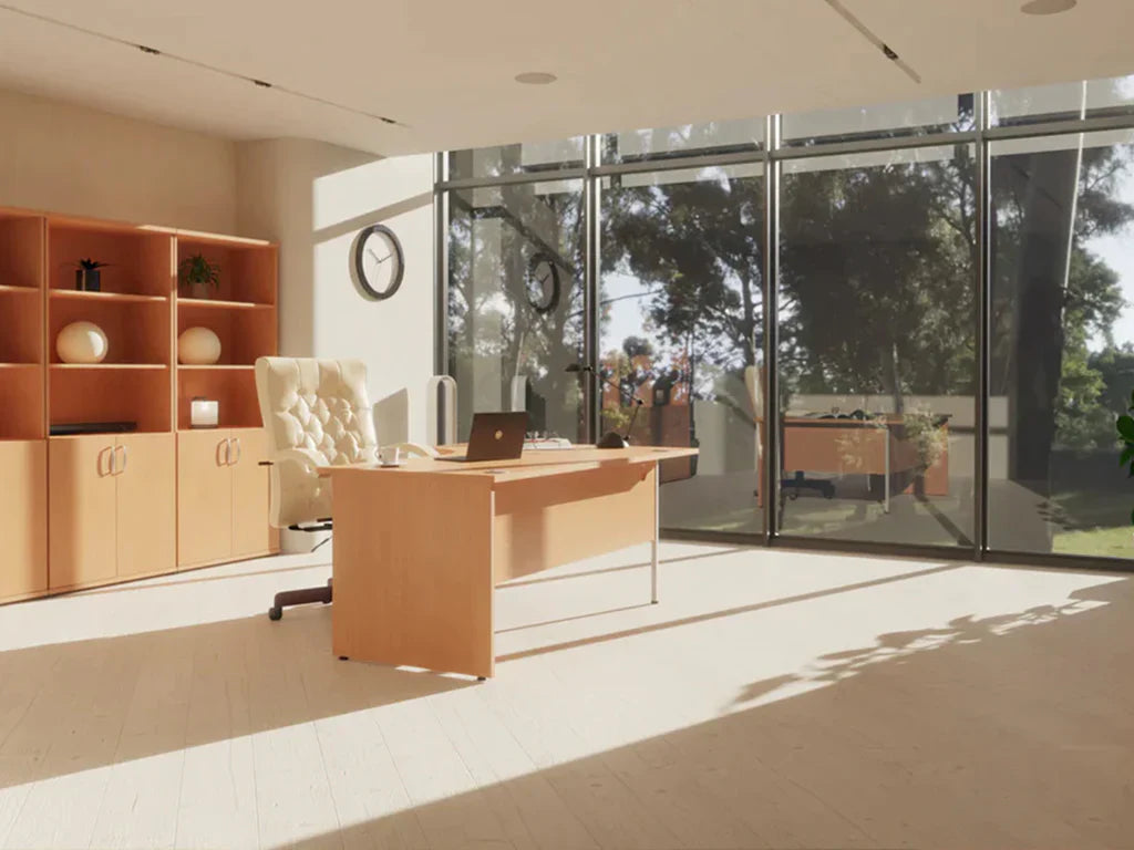 Impulse Panel End Crescent Desk W1800