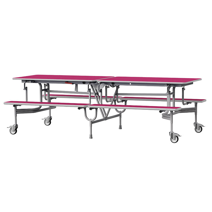 GoRoll Folding Table 8ft with Benches