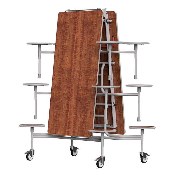 GoRoll Folding Table 10ft with 12 Stools GP37 Teak