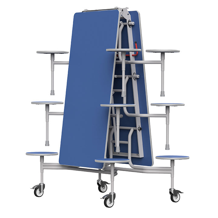 GoRoll Folding Table 10ft with 12 Stools GP44 Azure Blue