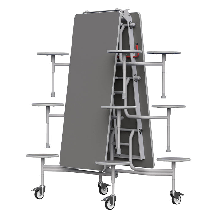GoRoll Folding Table 10ft with 12 Stools GP47 Storm