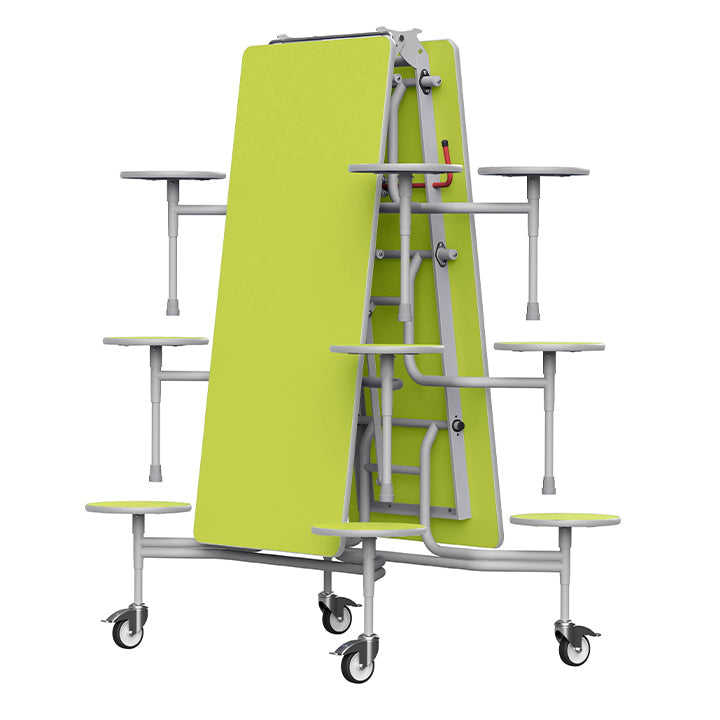 GoRoll Folding Table 10ft with 12 Stools GP63 Acid Green