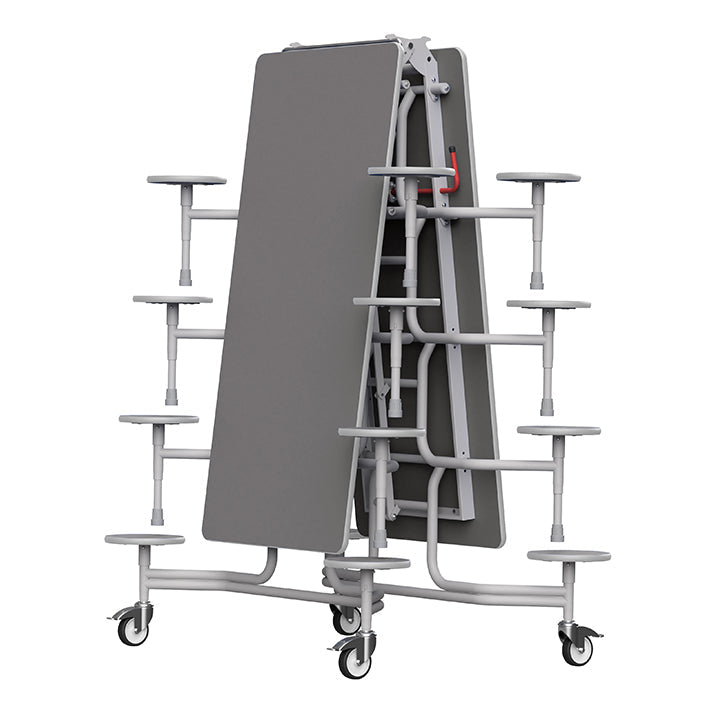 GoRoll Folding Table 10ft with 16 Stools 640mm high (Early years) GP47 Storm