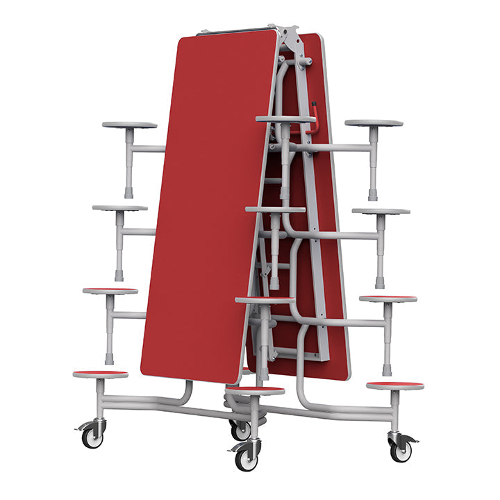 GoRoll Folding Table 10ft with 16 Stools 640mm high (Early years) GP73 Tuscany