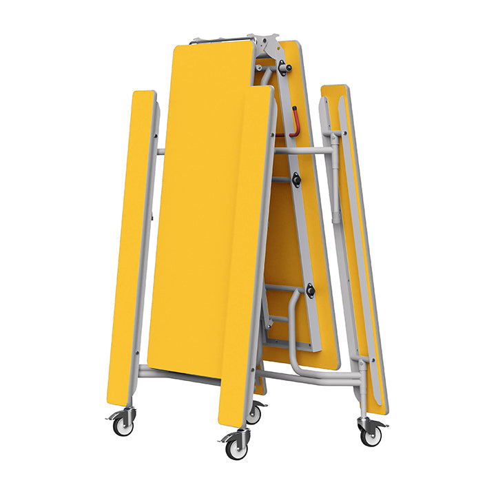GoRoll Folding Table 10ft with Fixed Benches GP23 Yellow