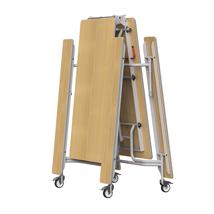 GoRoll Folding Table 10ft with Fixed Benches GP36 Oak