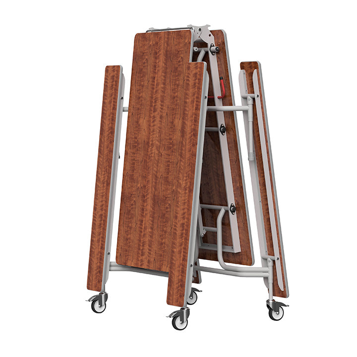 GoRoll Folding Table 10ft with Fixed Benches GP37 Teak