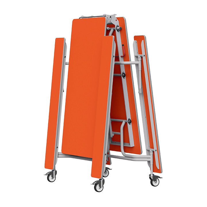 GoRoll Folding Table 10ft with Fixed Benches GP42 Orange