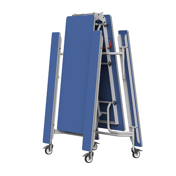 GoRoll Folding Table 10ft with Fixed Benches GP44 Azure Blue