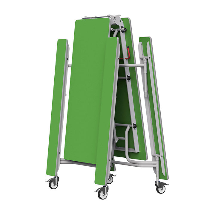 GoRoll Folding Table 10ft with Fixed Benches GP45 Pea Green