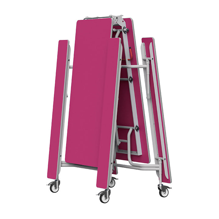 GoRoll Folding Table 10ft with Fixed Benches GP46 Fuchsia