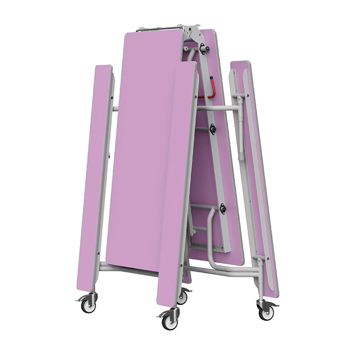 GoRoll Folding Table 10ft with Fixed Benches GP65 Lilac
