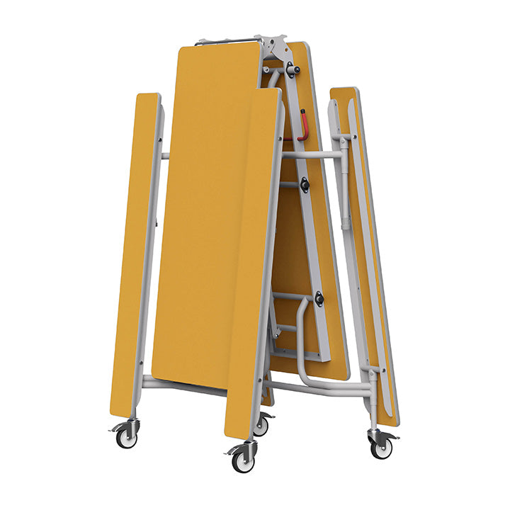 GoRoll Folding Table 10ft with Fixed Benches GP71 Mustard