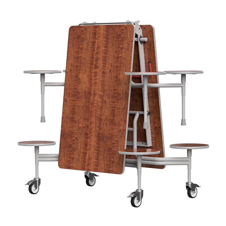 GoRoll Folding Table 8ft with 8 Stools GP37 Teak