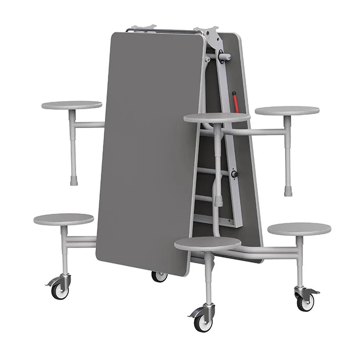 GoRoll Folding Table 8ft with 8 Stools GP47 Storm