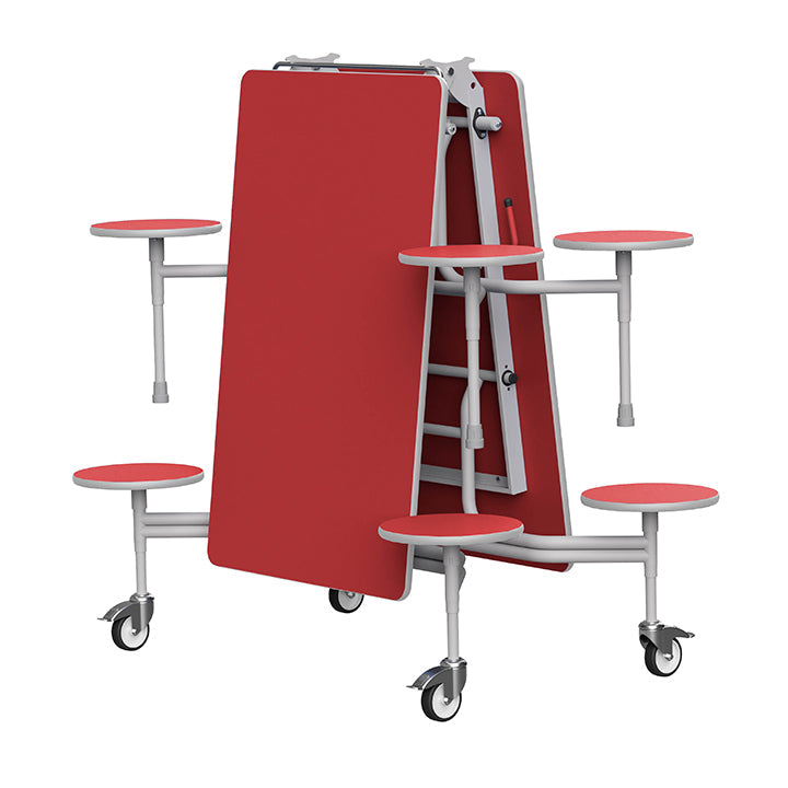 GoRoll Folding Table 8ft with 8 Stools GP73 Tuscany
