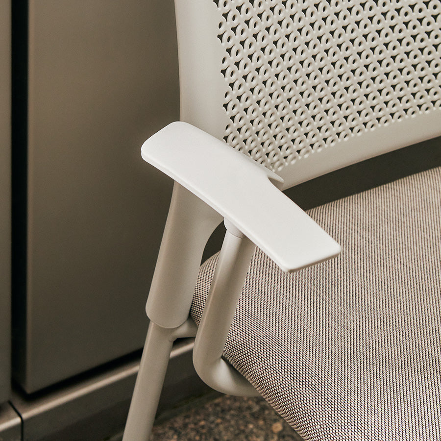 Grafton Stacking 4 Leg Chair on glides with arms lifestyle image 3