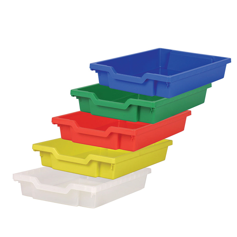 Gratnells Shallow Trays Blue, Green, Red, Yellow, White