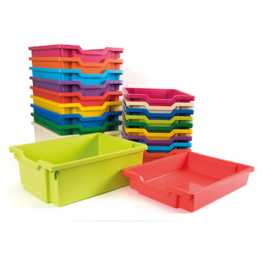 Gratnells Shallow and Deep Trays Stacked