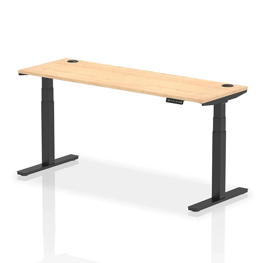 Air Height Adjustable Slimline Desk With Cable Ports
