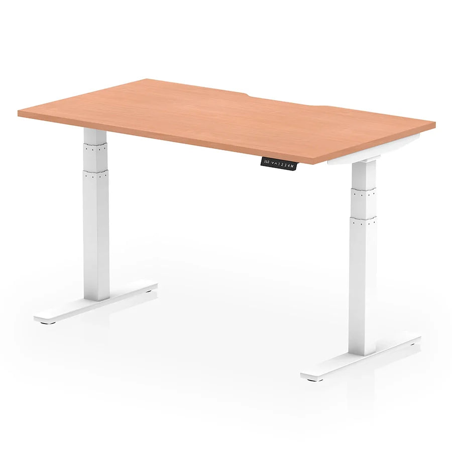 Air Scalloped Edge Height Adjustable Office Desk
