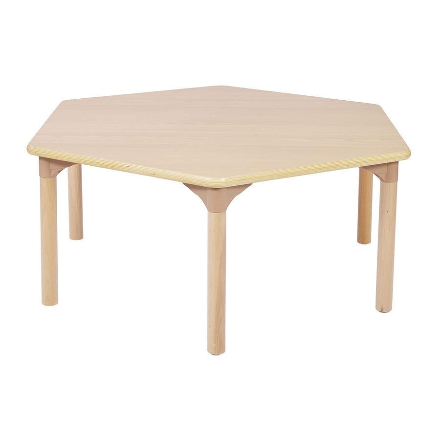 Beechwood Hexagonal Table