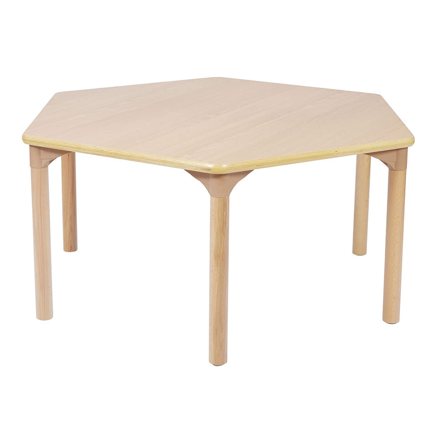Beechwood Hexagonal Table