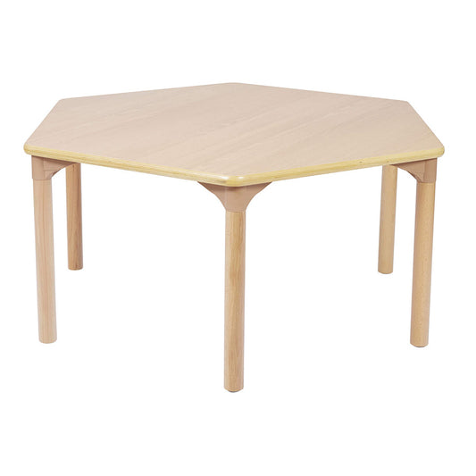Beechwood Hexagonal Table