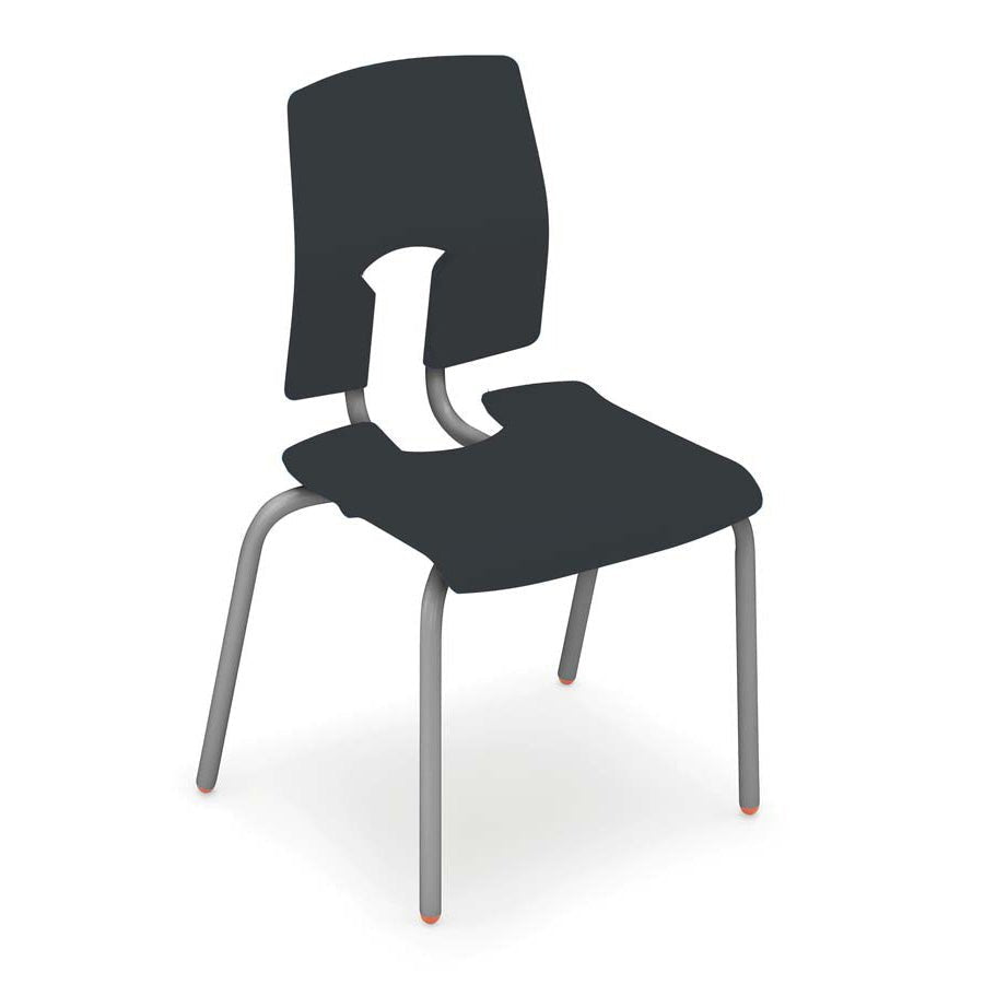 Hille SE Classic Chair Ebony Black Seat and Back with Dark Grey Frame CS30128