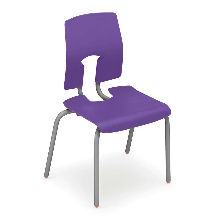 Hille SE Classic Chair Purple Seat and Back with Dark Grey Frame CS30128