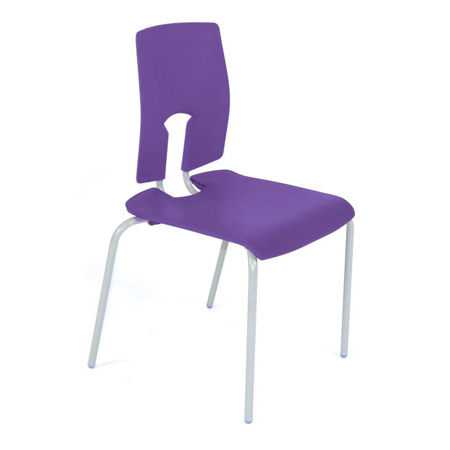 Hille SE Classic Chair Purple Seat and Back with Light Grey Frame CS30130