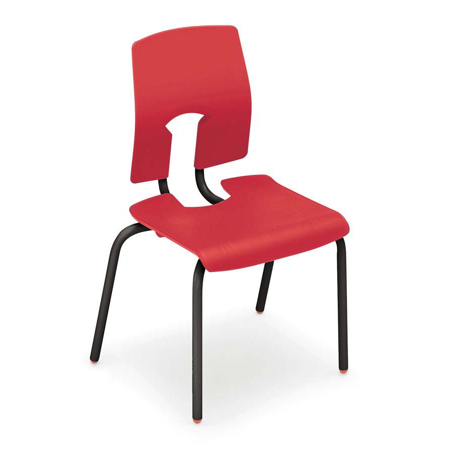 Hille SE Classic Chair Scarlet Red Seat and Back with Black Frame CS30128