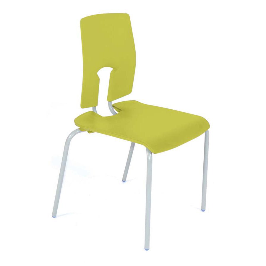 Hille SE Classic Chair Slate Leaf Seat and Back with Light Grey Frame CS30130